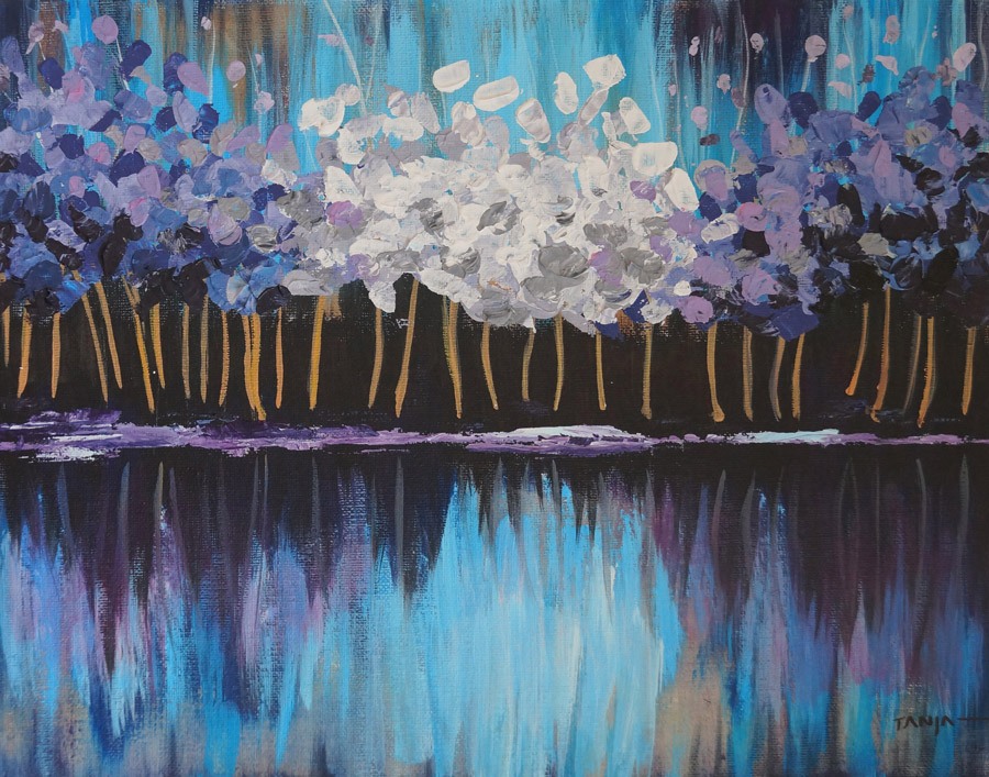 half-hour-painting-7-reflection-2016-11-900 Blue Reflection by artist Tanja Groos