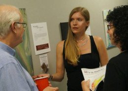 Art exhibition with artist Tanja Groos and attendees