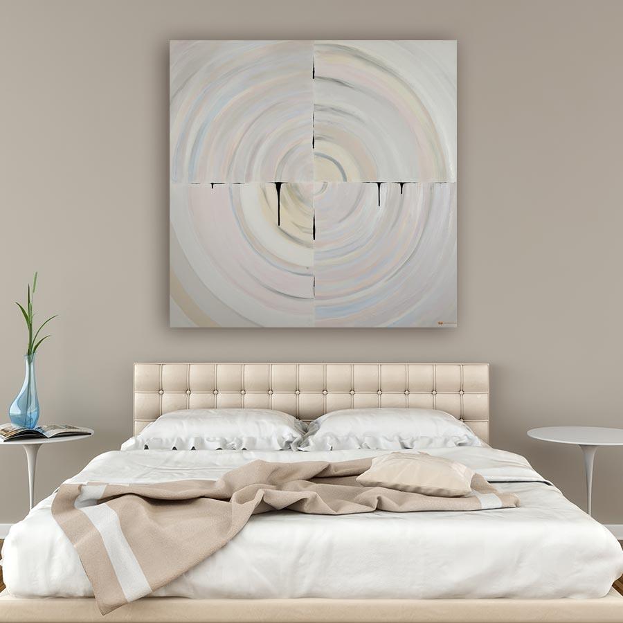 Modern art painting by Tanja Groos titled Soul in room setting