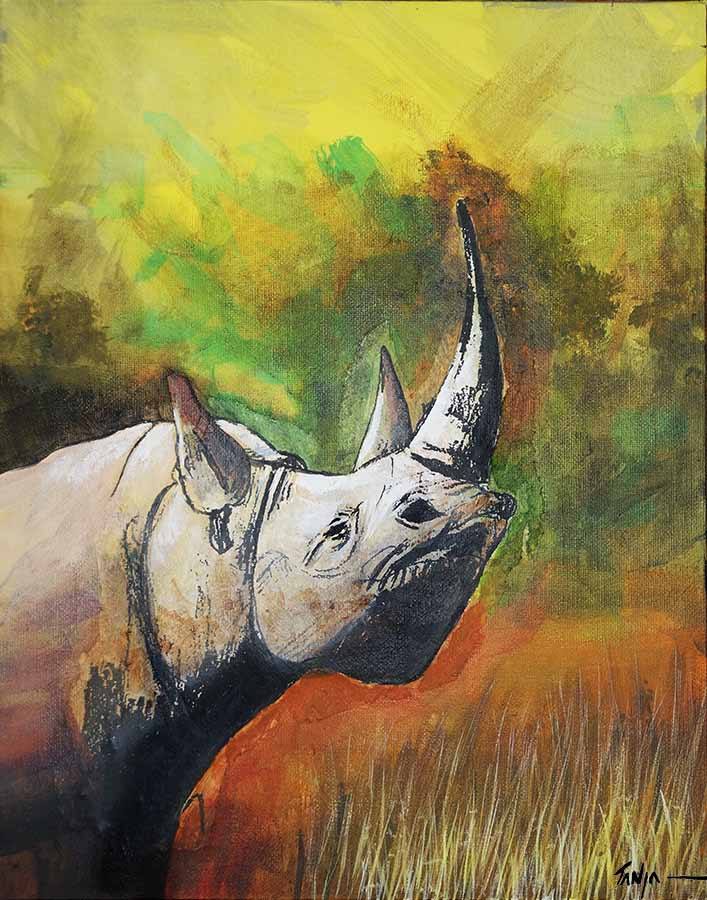 Rhino by artist Tanja Groos