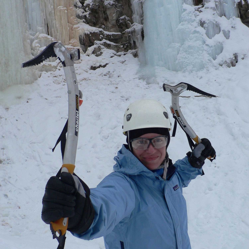 Canadian artist, Tanja, on an ice climbing adventure for creative exploration.